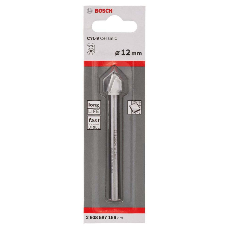 Bosch Outillages 1x Jeu de forets pour carrelage CYL-9 SoftCeramic (pour les carreaux de céramique tendres, Ø 12 x 90 mm, access