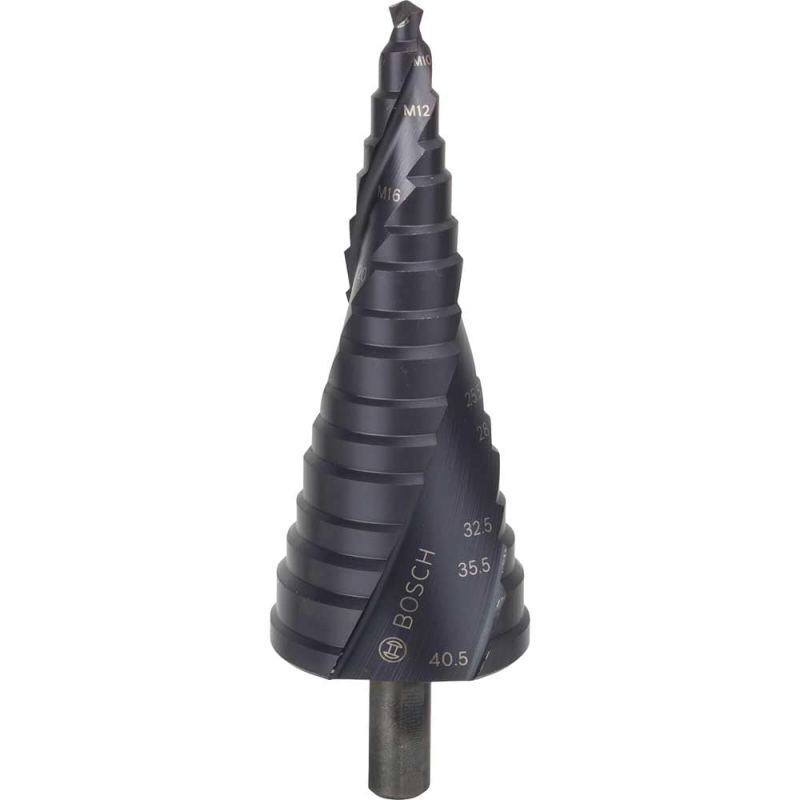 Bosch Outillages 2608588071 Fraise étagée queue 3 pans pour presse-étoupes Longueur 125,5 mm Exécution HSS-AlTIN