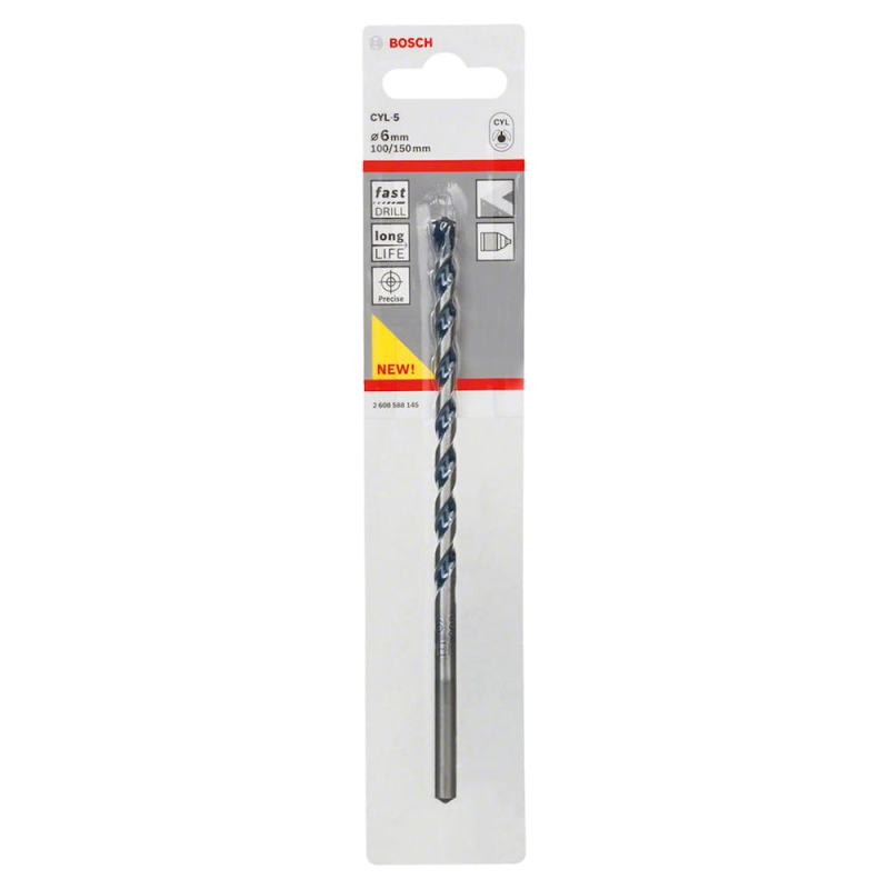 Bosch Outillages 1x Foret à béton CYL-5 Robust Line (pour le béton, Ø 6 x 150 mm, accessoires perceuse à percussion)
