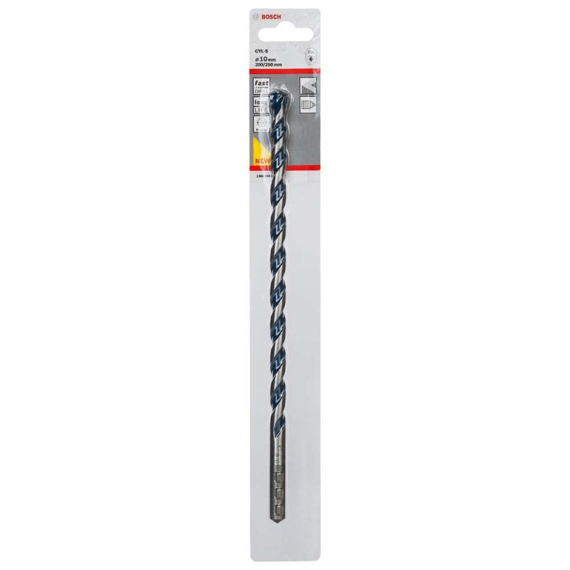 Bosch Outillages 1x Foret à béton CYL-5 Robust Line (pour le béton, Ø 10 x 250 mm, accessoires perceuse à percussion)