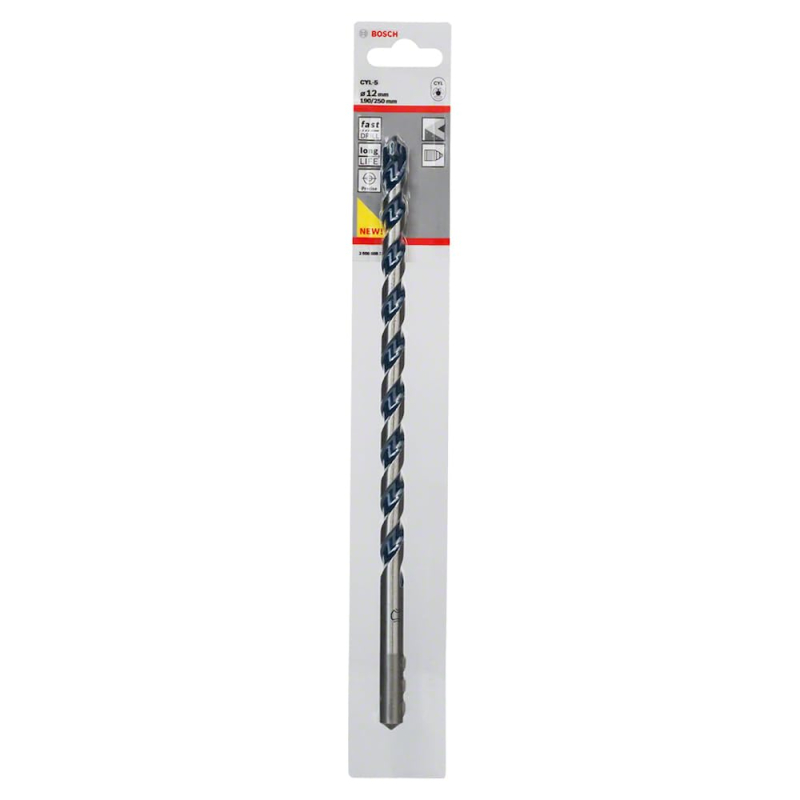 Bosch Outillages 1x Foret à béton CYL-5 Robust Line (pour le béton, Ø 12 x 250 mm, accessoires perceuse à percussion)