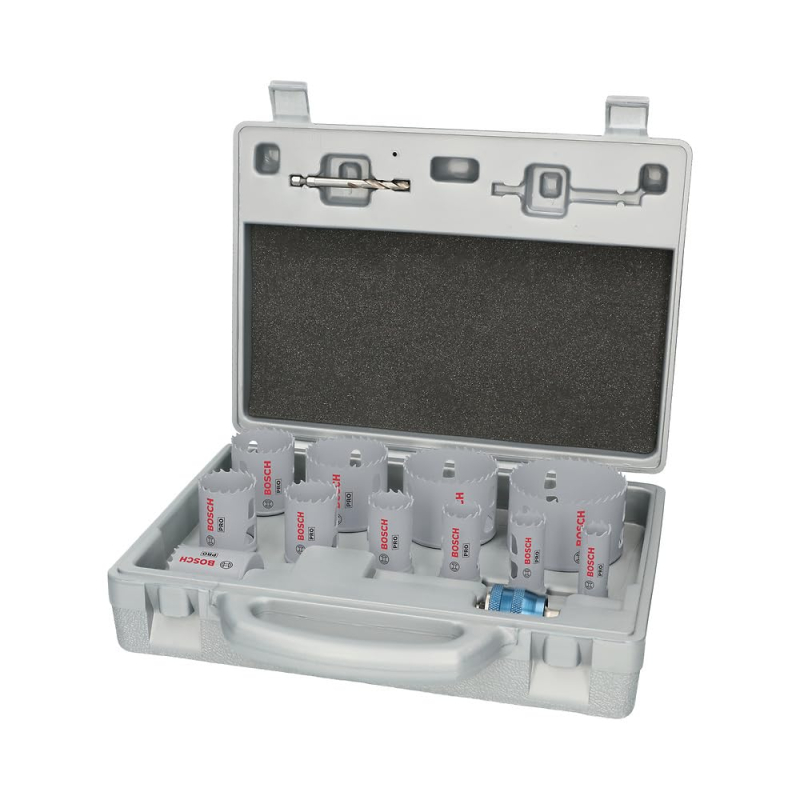 Bosch Lot de 14 scies cloches Pro Multi Material Power Change Plus - Étui soufflé (pour bois tendre, cloison sèche, Ø 19-76 mm, 