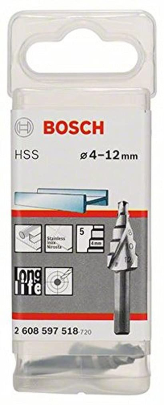 Bosch Outillages 2608597518 Fraise étagée queue 3 pans Longueur 50 mm Exécution HSS