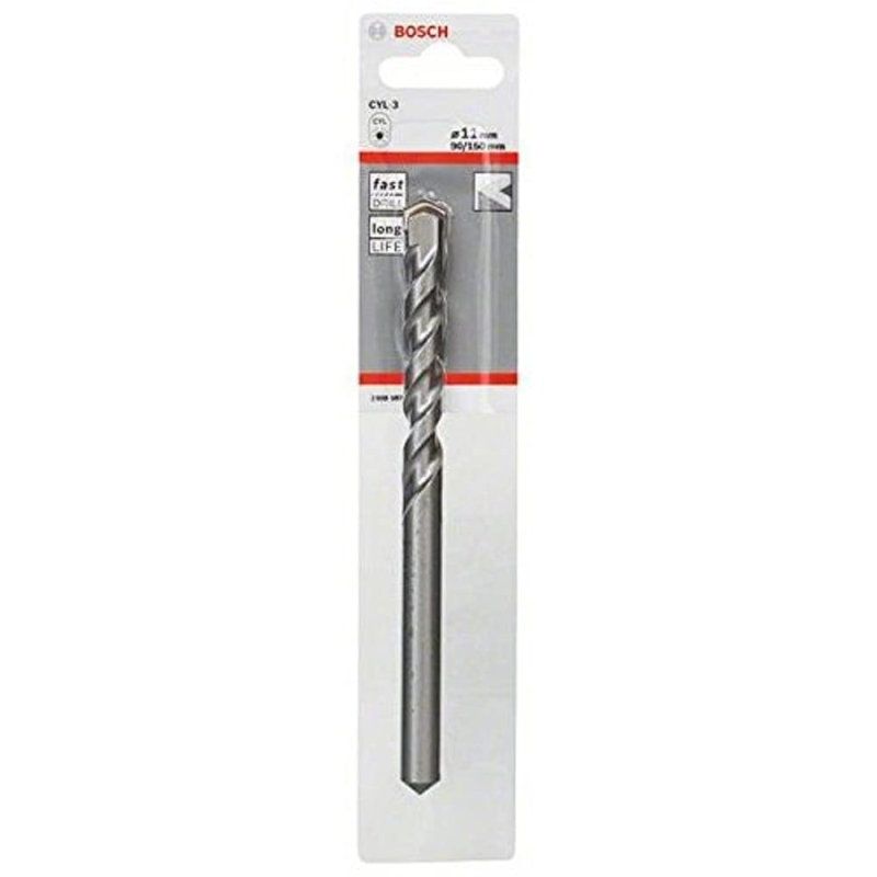 Bosch Professional 1x Jeu de foret à béton CYL-3 (pour béton, Ø 11 x 90 x 150 mm, accessoires perceuse à percussion)