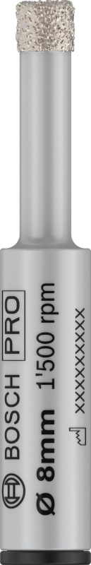 Bosch 1x Foret PRO Ceramic dry pour perceuses/visseuses rotatives, emmanchement cylindrique (pour Carrelage, Carrelages durs, Ø 