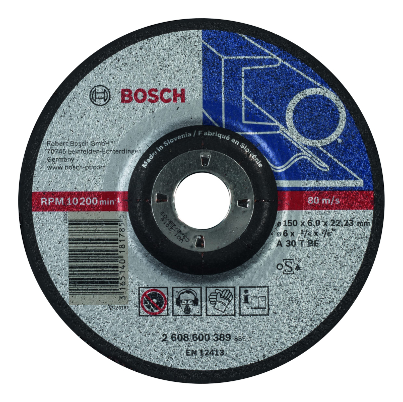 Bosch 1x Disque abrasif PRO Metal Longlife pour petite meuleuse angulaire et alésage 22,23 mm (pour Acier, Ø 150 mm, Professiona