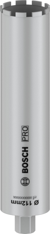 Bosch 1x PRO Core Cutter wet pour forets diamantés, 1 1/4 pouce UNC (pour Béton, Béton armé, Ø 112 mm, Professional Accessoire F