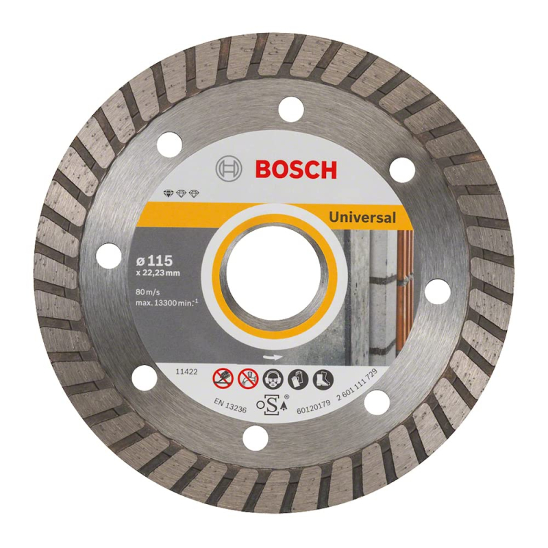 Bosch Outillages 2608602393 Disque à tronçonner diamanté standard for universal turbo 115 x 22,23 x 2 x 10 mm