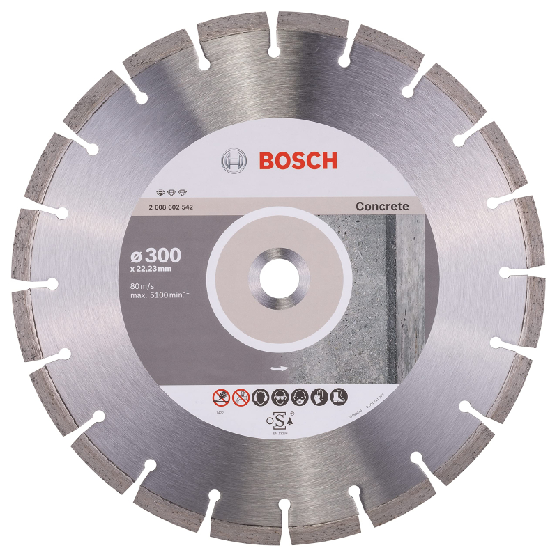 Bosch Outillages 2608602542 Disque à tronçonner diamanté standard for concrete 300 x 22,23 x 3,1 x 10 mm
