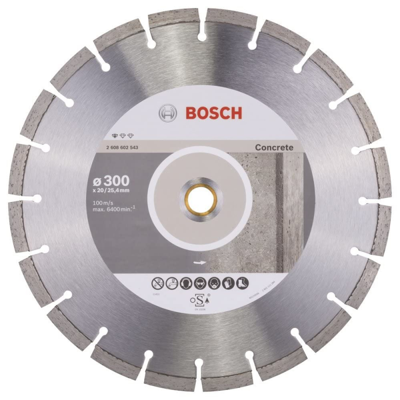 Bosch Outillages 2608602543 Disque à tronçonner diamanté standard for concrete 300 x 20/25,40 x 2,8 x 10 mm