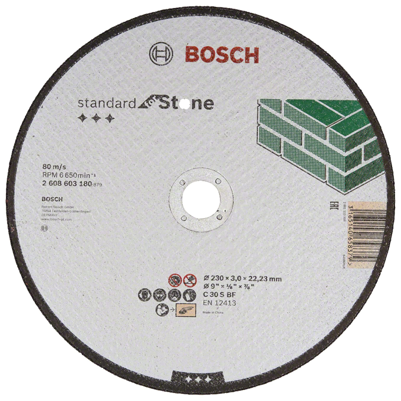 Bosch Outillages 2608602597 Disque à tronçonner diamanté standard for stone 115 x 22,23 x 1,6 x 10 mm, Marron