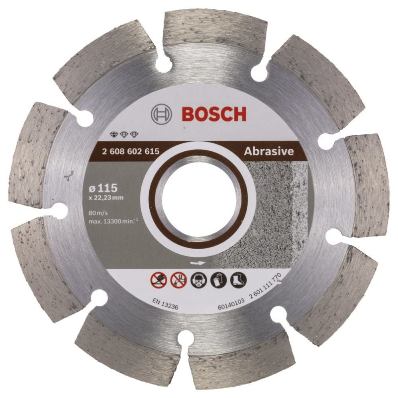 Bosch Outillages 2608602615 Disque à tronçonner diamanté standard for abrasive 115 x 22,23 x 6 x 7 mm