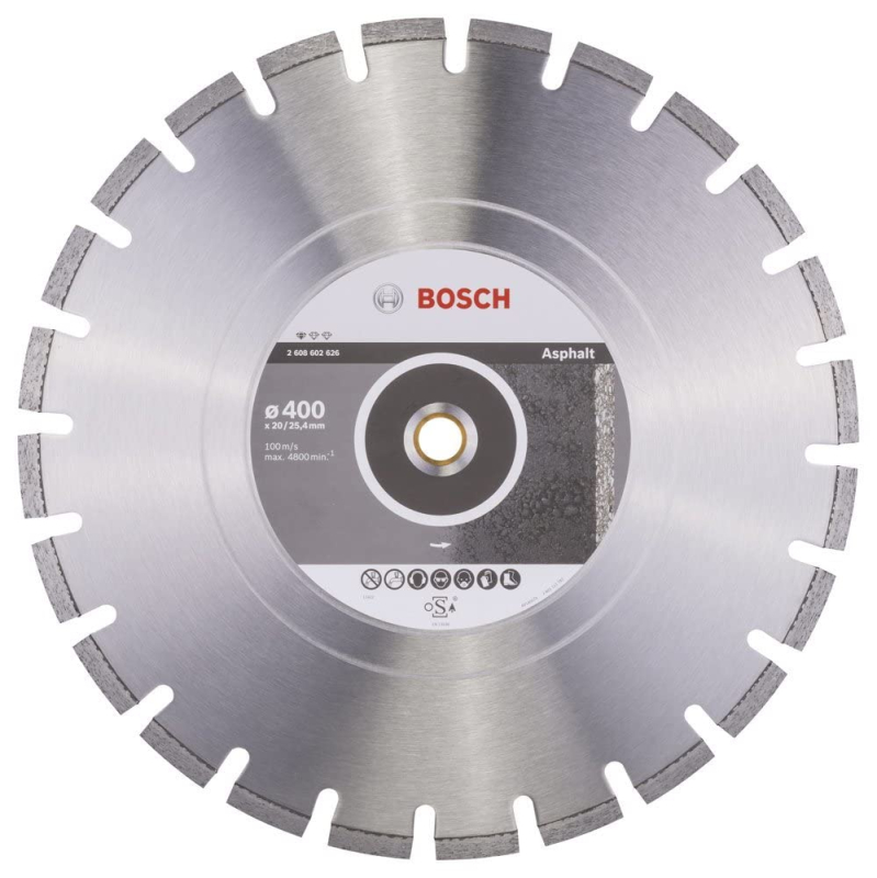 Bosch Outillages 2608602626 Disque à tronçonner diamanté standard for asphalt 400 x 20/25,40 x 3,6 x 10 mm