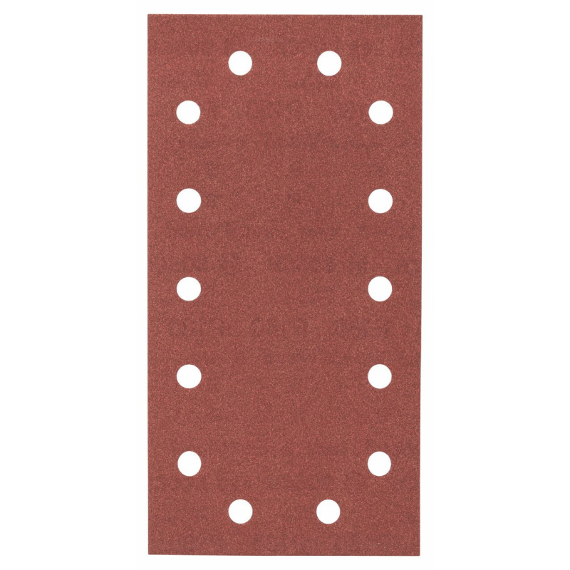 Bosch Outillages Feuille Abrasif pour Ponceuses Vibrantes, 14 Trous, 180 Grain, 115mm x 230mm, Lot de 10