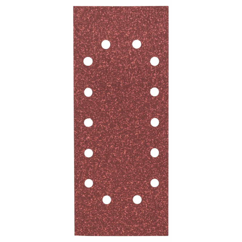 Bosch Outillages Feuille Abrasif pour Ponceuses Vibrantes, 14 Trous, 40 Grain, 115mm x 280mm, Lot de 10 Gris