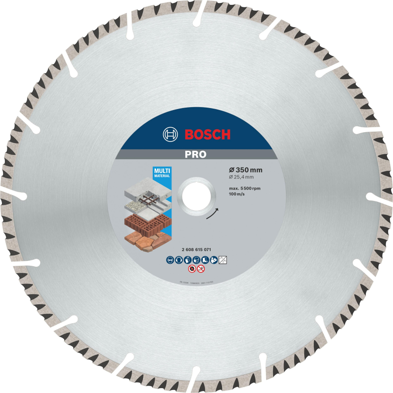 Bosch Professional 1x Disque à Tronçonner Diamanté Standard for Universal (Béton, Brique, Pierre, 350 x 25,40 mm, Accessoires po