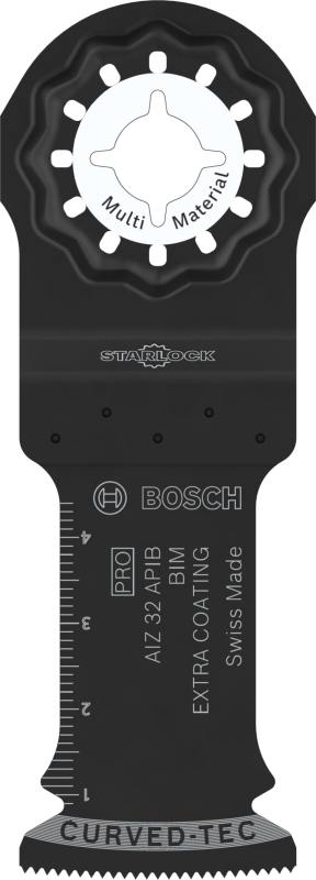 Bosch 1x Lame pour outil multifonctions PRO Multi Material AIZ 32 APIB (pour Bois clouté, Métal Sandwich, Largeur 32 mm, Profess