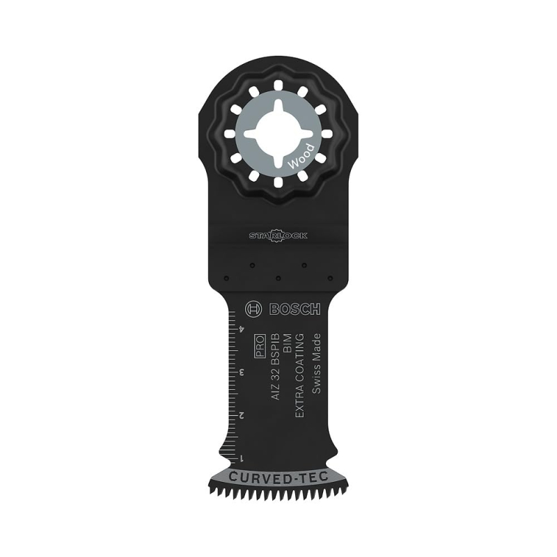 Bosch 1x Lame pour outil multifonctions PRO Multi Material AIZ 32 BSPIB (pour Bois dur, Panneaux plastifiés, Largeur 32 mm, Prof
