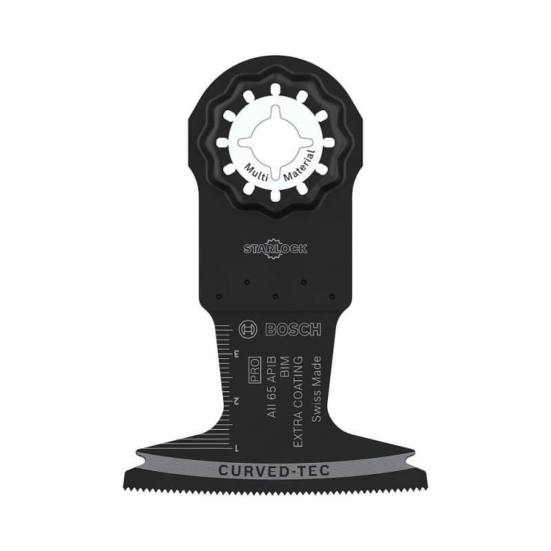 Bosch 1x Lame pour outil multifonctions PRO Multi Material AII 65 APIB (pour Bois clouté, Métal Sandwich, Largeur 65 mm, Profess