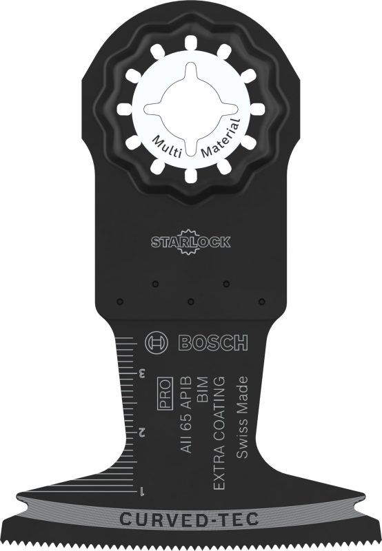Bosch 1x Lame pour outil multifonctions PRO Multi Material AII 65 APIB (pour Bois clouté, Métal Sandwich, Largeur 65 mm, Profess