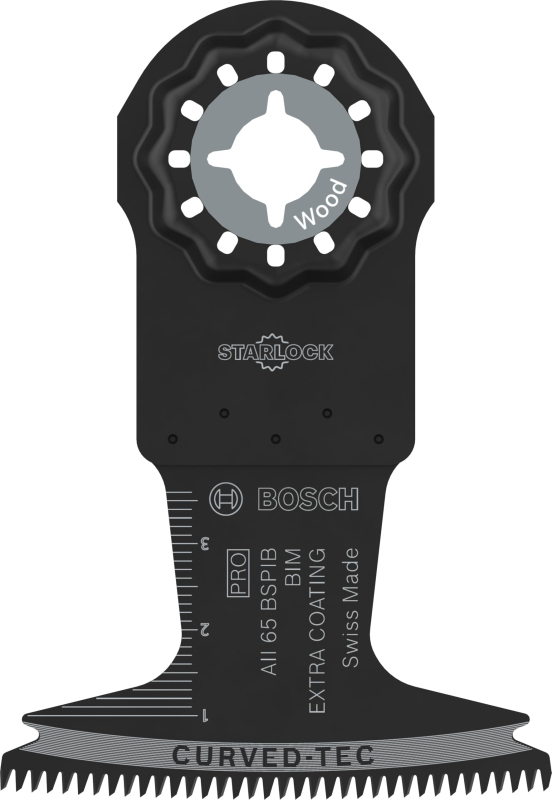 Bosch 5x Lame pour outil multifonctions PRO Multi Material AII 65 BSPIB (pour Bois dur, Panneaux plastifiés, Largeur 65 mm, Prof