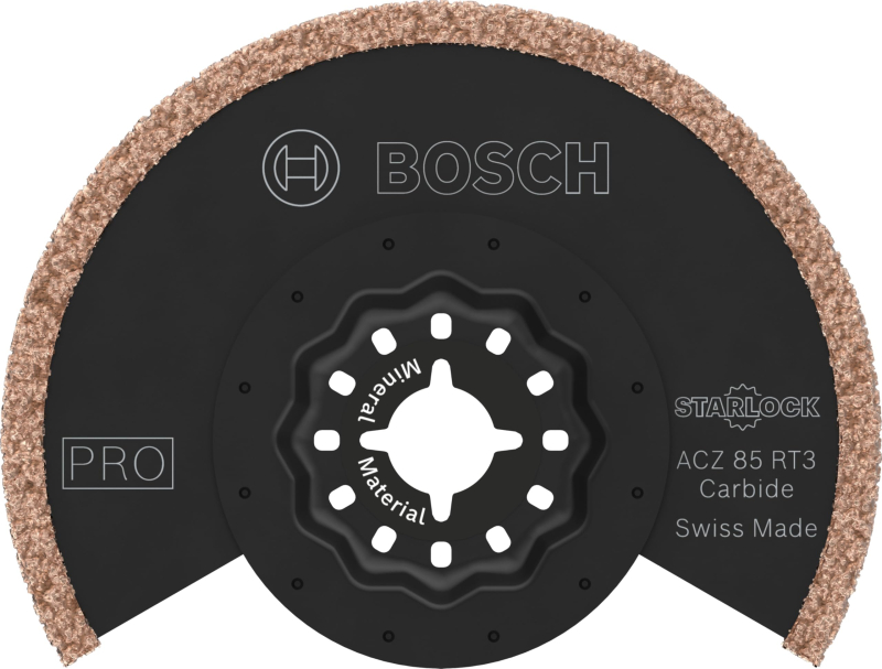 Bosch 1x Lame pour outil multifonctions PRO Multi Material ACZ 85 RT3 (pour Mortier, Béton cellulaire, Ø 85 mm, Professional Acc