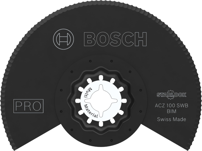 Bosch 1x Lame pour outil multifonctions PRO Multi Material ACZ 100 SWB (pour Feutre de toit, Polystyrène PS, Ø 100 mm, Professio