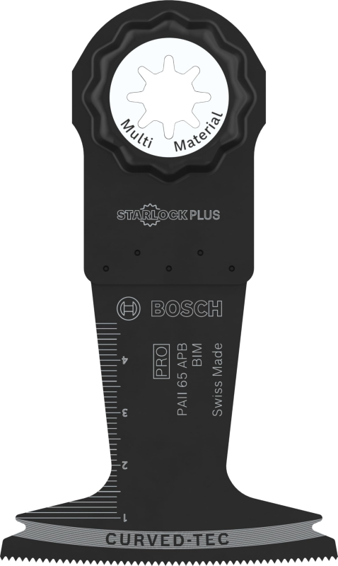 Bosch 1x Lame pour outil multifonctions PRO Multi Material PAII 65 APB (pour Bois clouté, Métal Sandwich, Largeur 65 mm, Profess