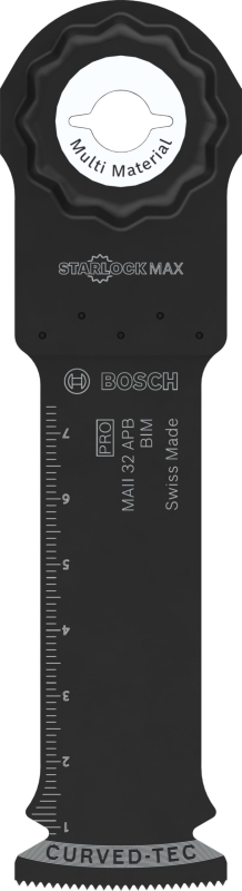 Bosch 1x Lame pour outil multifonctions PRO Multi Material MAII 32 APB (pour Bois clouté, Métal Sandwich, Largeur 32 mm, Profess