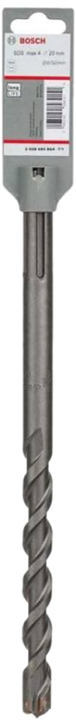 Bosch 1x Foret PRO SDS max-4 (pour Béton armé, Bloc de construction en béton, Ø 20,00 mm, Professional Accessoire Marteau burine