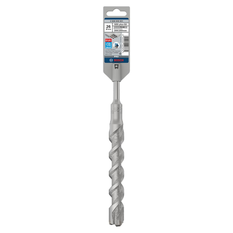 Bosch 1x Foret PRO SDS plus-5X (pour Béton armé, Béton, Ø 26,00 mm, Professional Accessoire Marteau burineur)