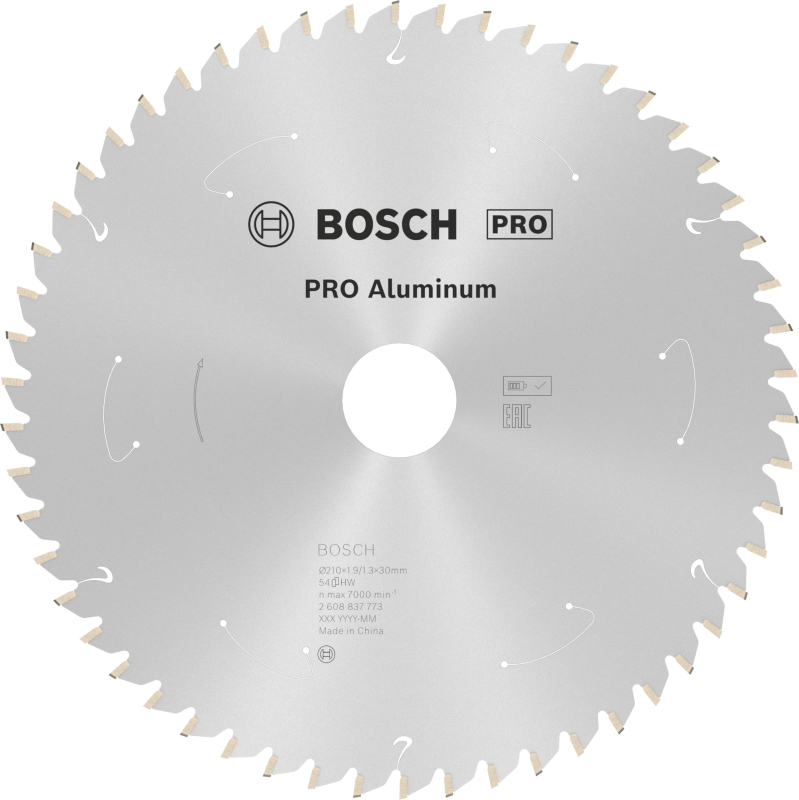 Bosch 1x Lame de scie circulaire PRO Aluminium pour scies sur table sans fil (pour Aluminium, Métaux non ferreux, Ø mm, Professi
