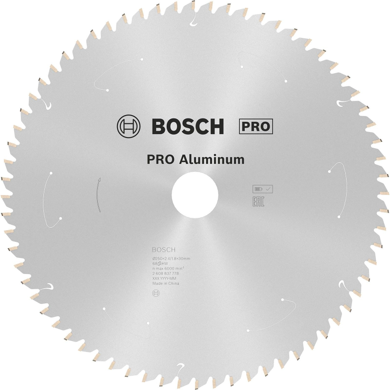 Bosch 1x Lame de scie circulaire PRO Aluminium pour scies à onglets sans fil (pour Aluminium, Métaux non ferreux, Ø mm, Professi