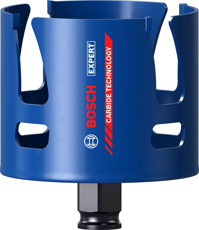 Bosch 1x Scies trépans EXPERT Construction Material (pour Bois résineux, Panneau aggloméré, Ø 76 mm, Professional Accessoire Per