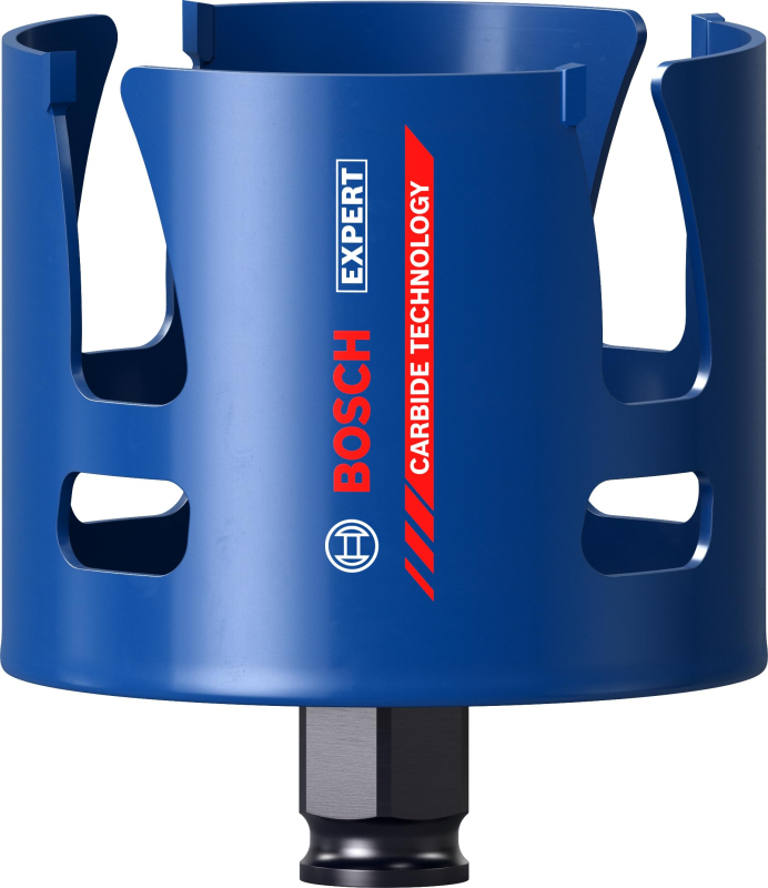 Bosch 1x Scies trépans EXPERT Construction Material (pour Bois résineux, Panneau aggloméré, Ø 79 mm, Professional Accessoire Per