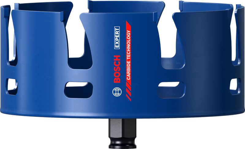 Bosch 1x Scies trépans EXPERT Construction Material (pour Bois résineux, Panneau aggloméré, Ø 152 mm, Professional Accessoire Pe