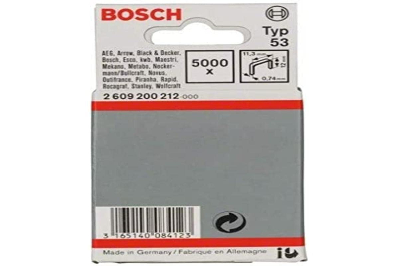 Bosch Outillages 2 609 200 212 Agrafe Type 53 11,3 x 0,74 x 12 mm