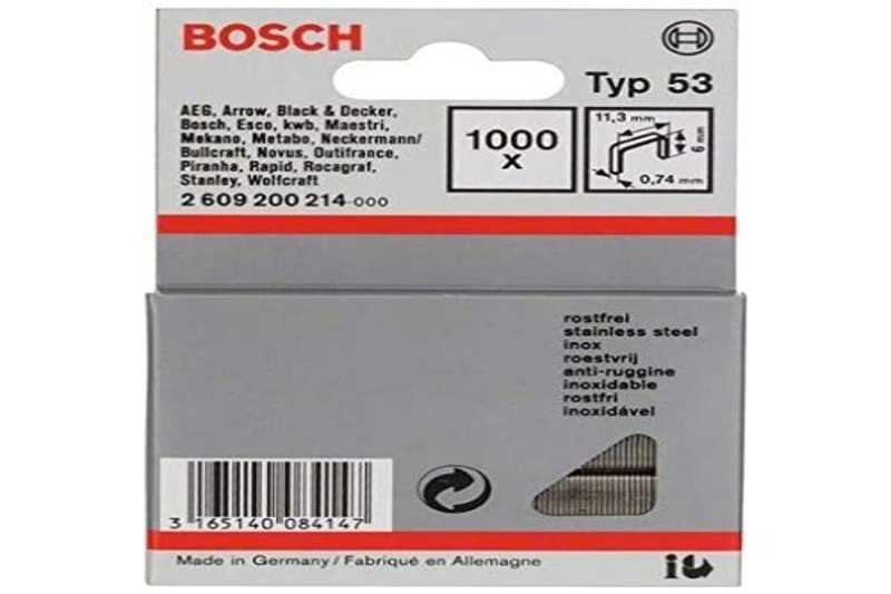 Bosch Outillages 2609200214 Agrafe à fil fin Type 53 11,4 x 0,74 x 6 mm