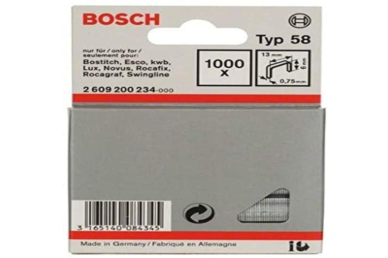 Bosch Outillages 2609200234 Agrafe à fil fin de type 58 13 x 0,75 x 6 mm