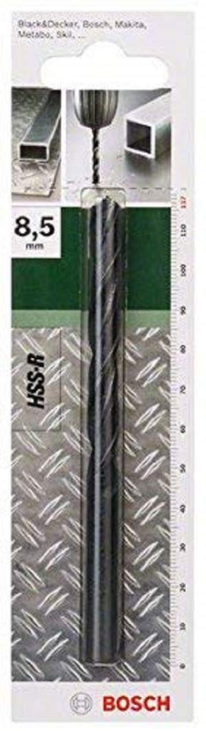 Bosch 2609255018 Foret à métaux laminé HSS-R DIN 338 Longueur 117 mm Diamètre 8,5 mm