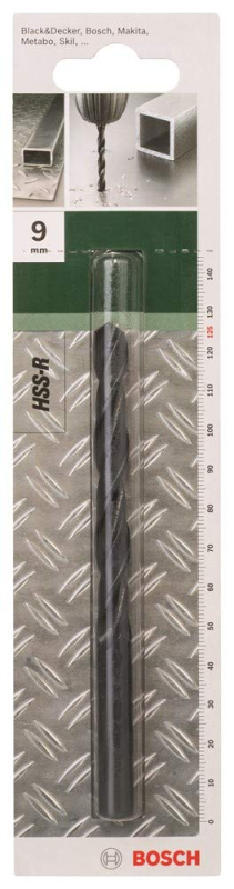 Bosch 2609255019 Foret à métaux laminé HSS-R DIN 338 Longueur 125 mm Diamètre 9 mm