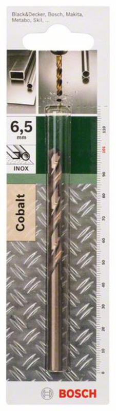 Bosch 2609255075 Foret à métaux rectifié HSS-Co DIN 338 - Longueur 101 mm - Diamètre 6,5 mm