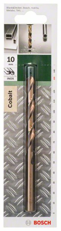 Bosch 2609255083 Foret à métaux rectifié HSS-Co DIN 338 - Longueur 133 mm - Diamètre 10 mm