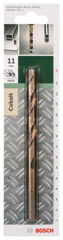 Bosch 2609255084 Foret à métaux rectifié HSS-Co DIN 338 - Longueur 142 mm - Diamètre 11 mm