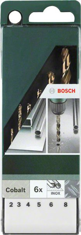 Bosch Outillages 2609255087 Set de 6 Forets à métaux rectifiés HSS-Co DIN 338