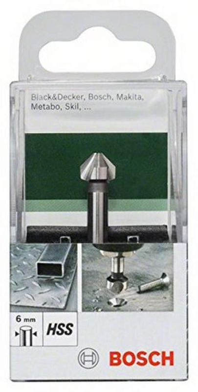Bosch Outillages 2609255121 Fraise conique à lamer HSS à 3 taillants DIN 335 Diamètre 10,4 Queue 6 mm