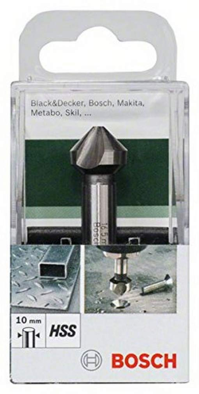 Bosch Outillages 2609255123 Fraise conique à lamer HSS à 3 taillants DIN 335 Diamètre 16,5 Queue 10 mm