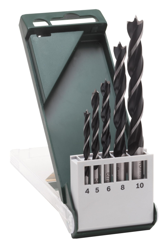 Bosch Outillages 2609255214 Assortiment de mèches à bois Hélicoïdales 4/5/6/8/10,0