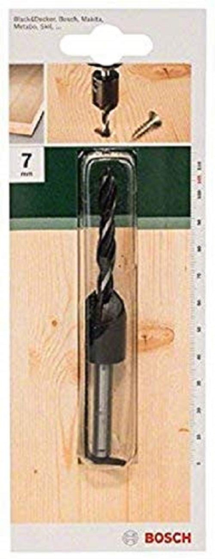 Bosch Outillages 2609255220 Mèches à bois hélicoïdale avec fraise à lamer 90° avec pointe de centrage Diamètre 7,0 mm Longueur 1