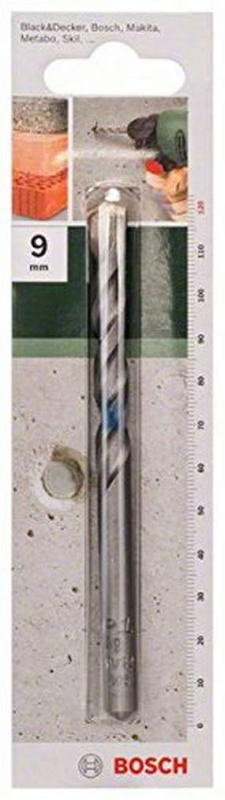 Bosch Outillages 2609255409 Foret à béton ISO 5468 Diamètre 9 mm Longueur 120 mm Diamètre queue 8 mm